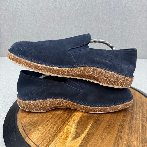 Birkenstock Callan Shoes Men's 13 (46) Blue Navy Suede Leather Casual Loafers - Picture 6 of 7